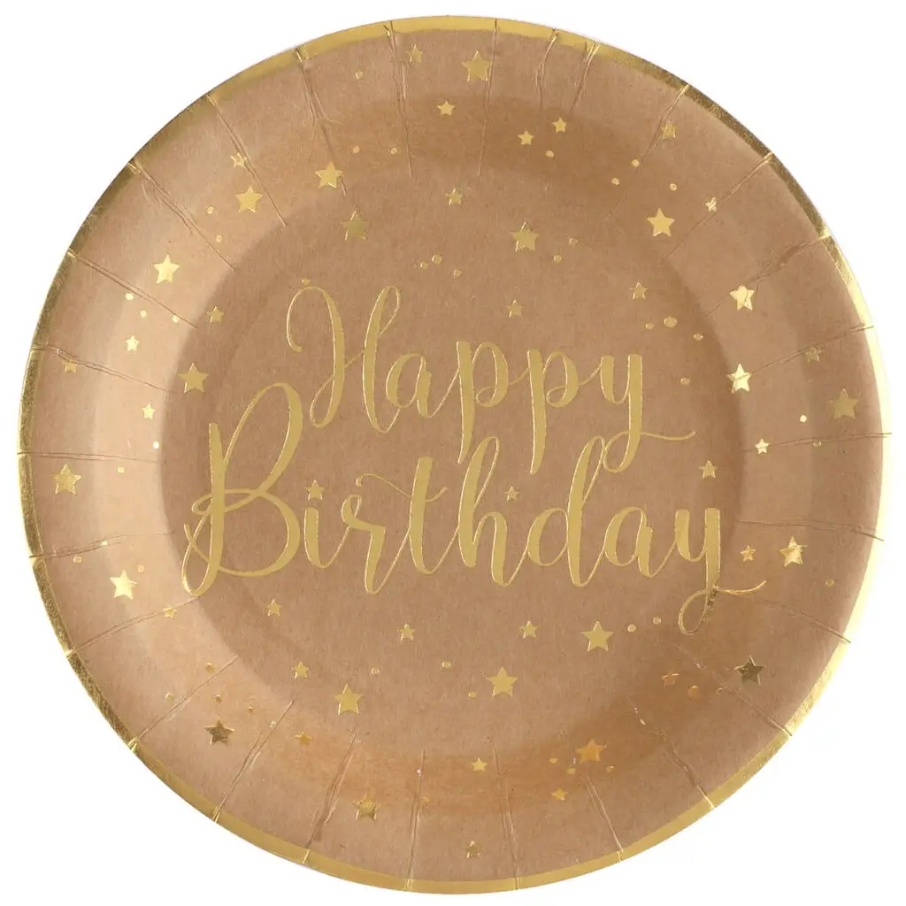 Happy Birthday bord - Set van 10