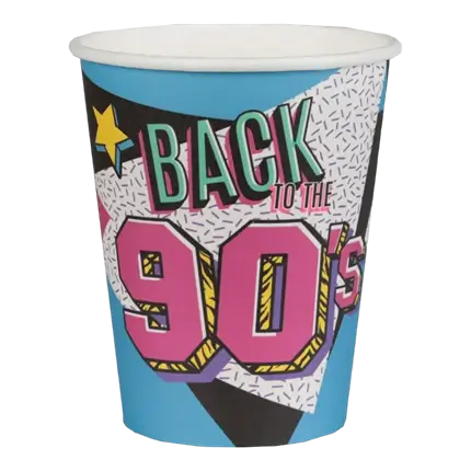 90's beker - Set van 10