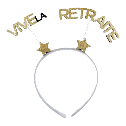 Vive la Retraite Glitter hoofdband
