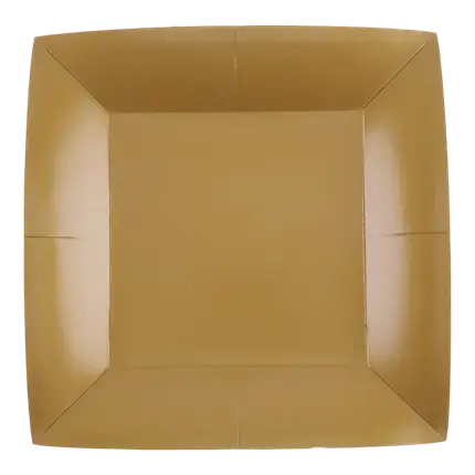 Groot Vierkant Gouden Bord 23cm - Set van 10