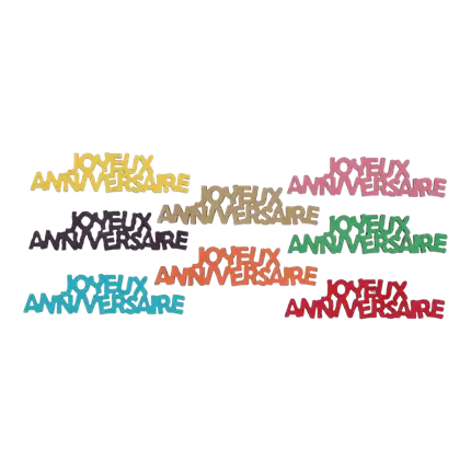 Tafeldecoratie Gelukkige Verjaardag - Set van 8