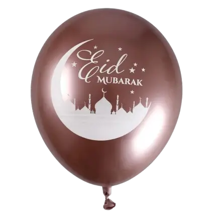 Roze Eid Mubarak ballon - set van 6
