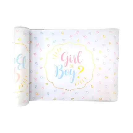Gender Reveal Meisje of Jongen ? tafelloper van 3 meter