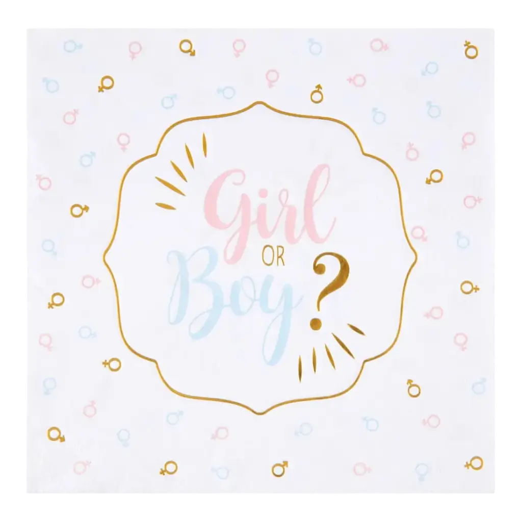 Gender Reveal Handdoek Meisje of Jongen ? - Pak van 20