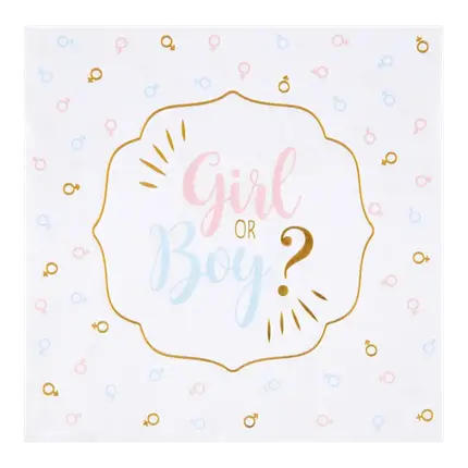 Gender Reveal Handdoek Meisje of Jongen ? - Pak van 20