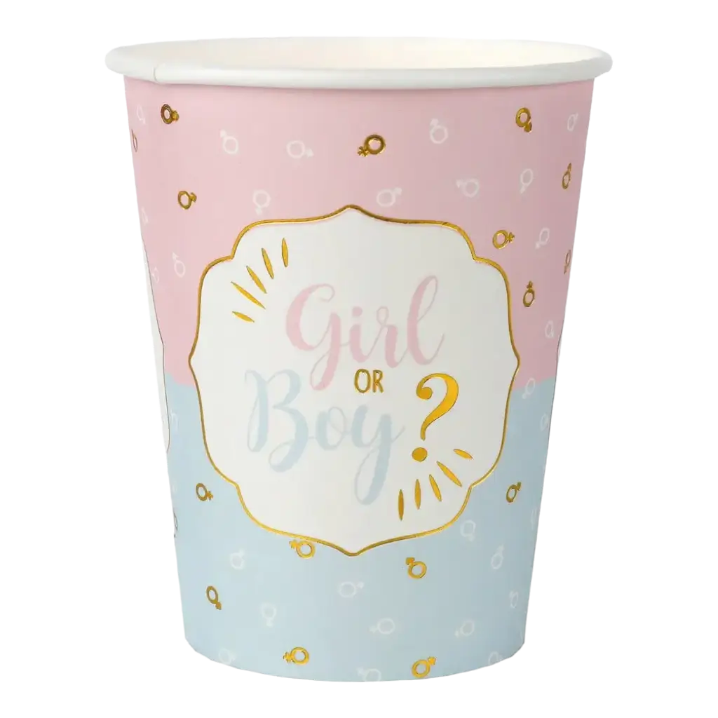 Gender Reveal Meisje of Jongen Tumbler 27cl - Set van 10