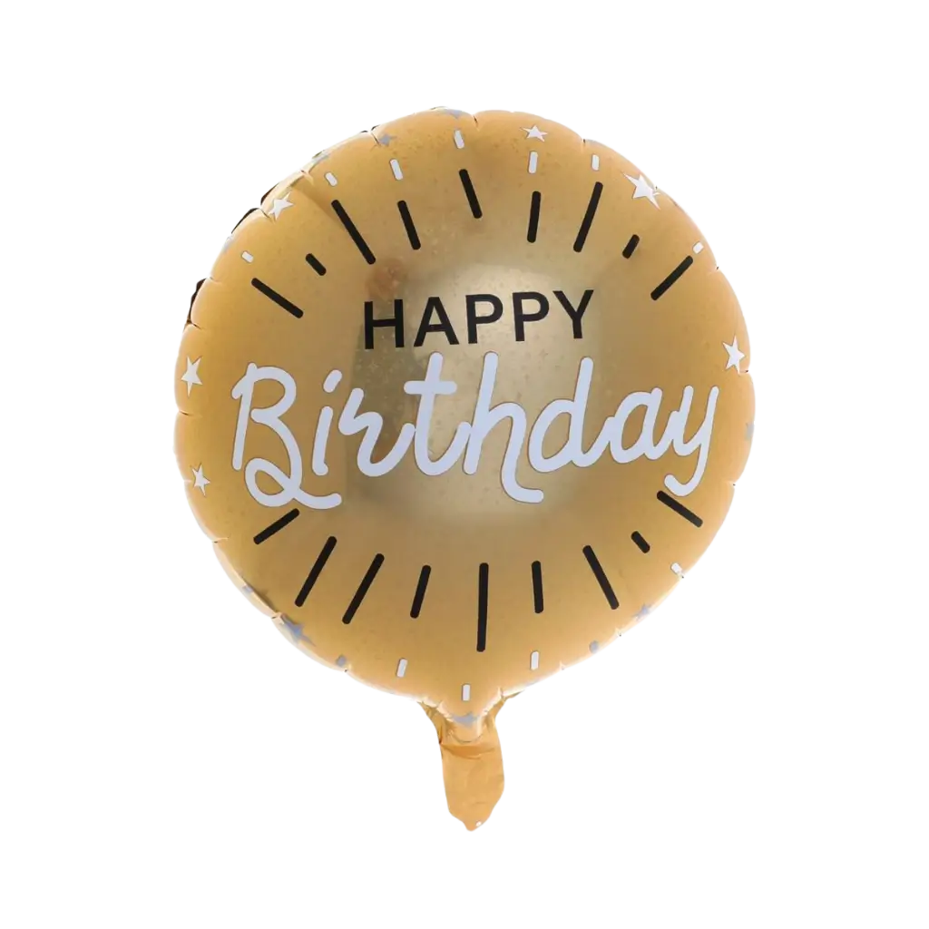 Sprankelende Happy Birthday aluminium ballon