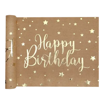 Tafelloper Gelukkige Verjaardag - 3 meter