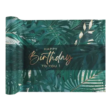 Verjaardag Jungle tafelloper - 3 meter