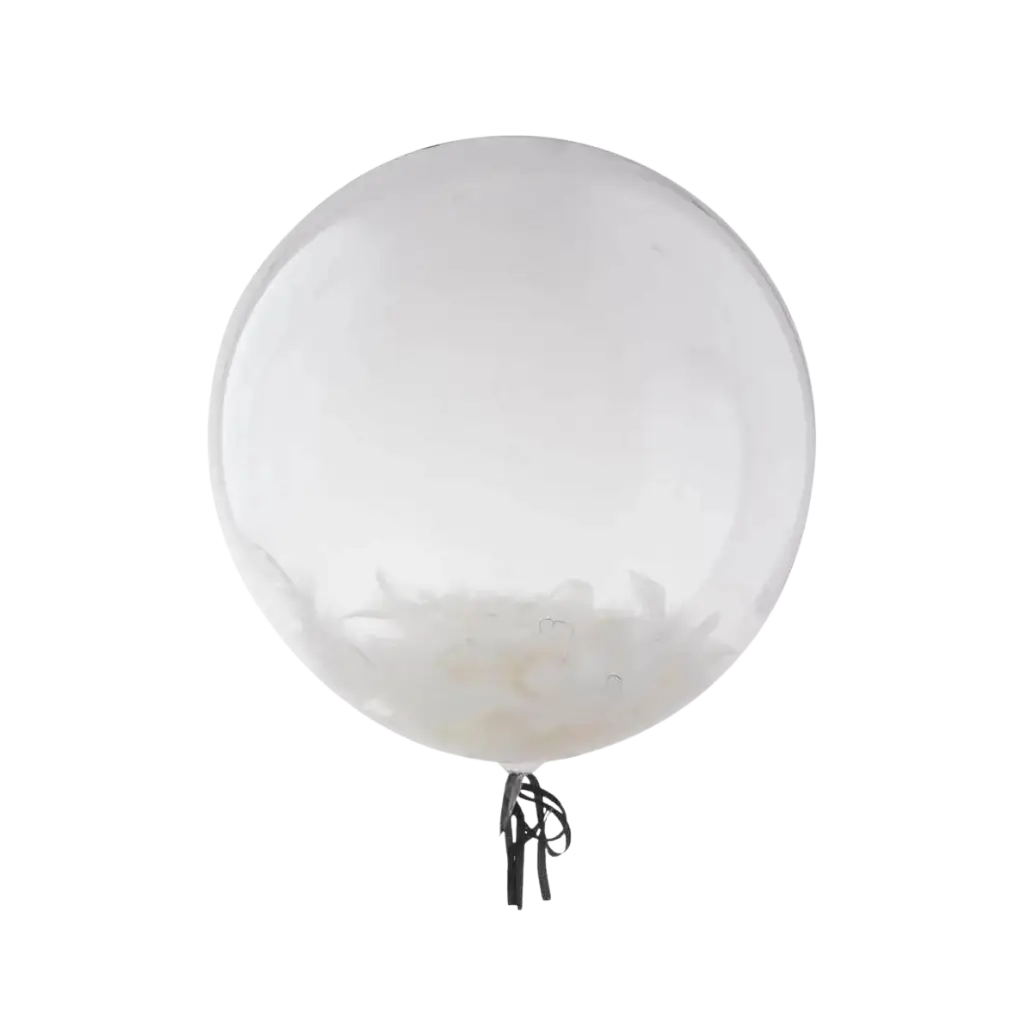 Transparante Veer Confetti Ballon 46cm