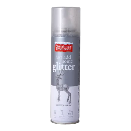 Zilver glitter spray 100 ml