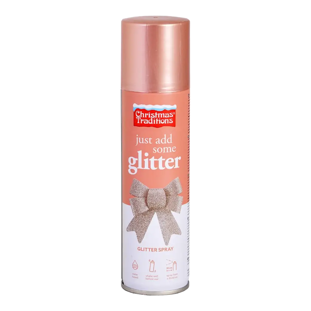 Roségoud glitterspray 100 ml