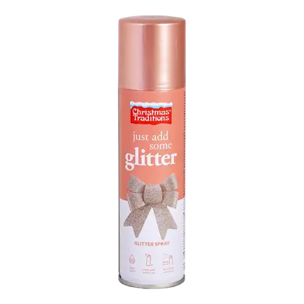 Roségoud glitterspray 100 ml