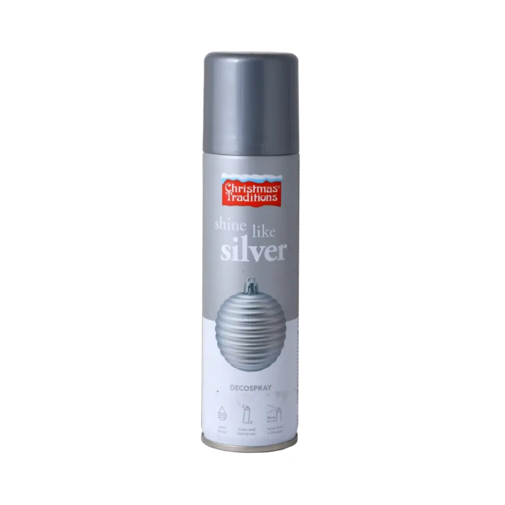 Zilveren decoratiespray 150ml