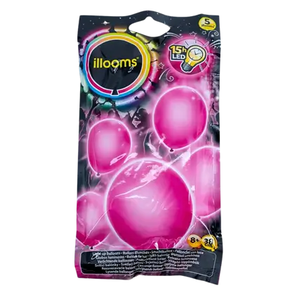 Illooms® LED-ballonnen van latex - Roze
