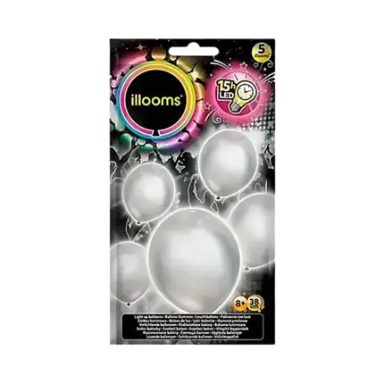 Illooms® LED-ballonnen van latex - Zilver