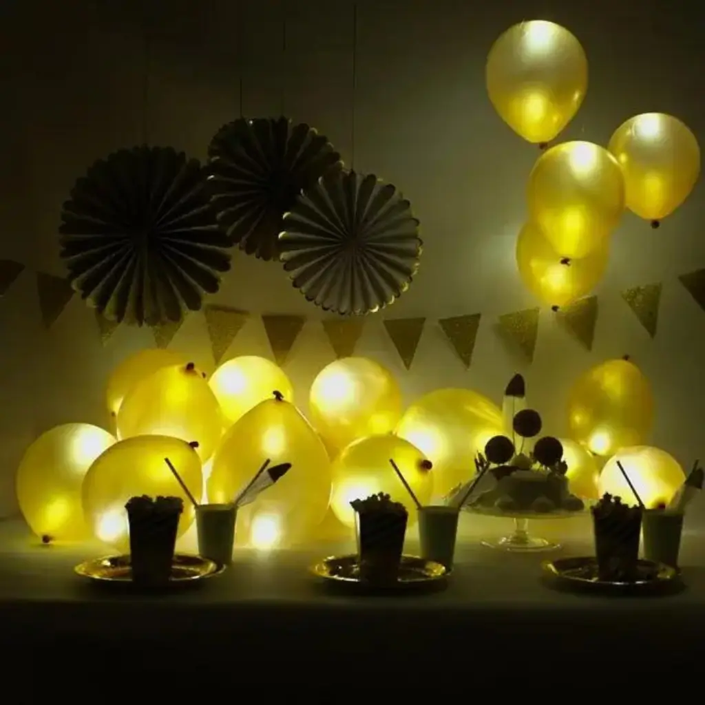 Illooms® LED-ballonnen van latex - Goud