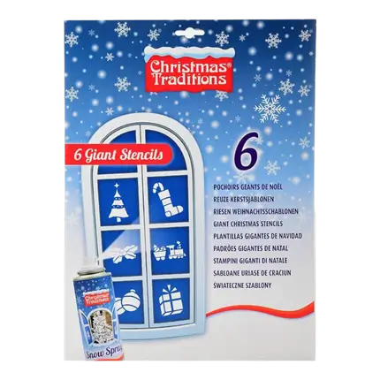 GIANT PAPIEREN STENCILS CT 6 STUKS