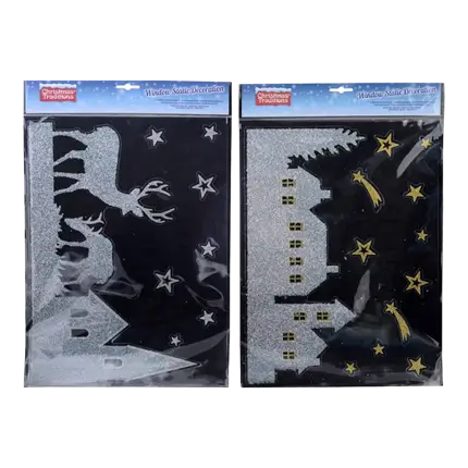 GLITTER STICKER 29.5X40CM - 2 ASS