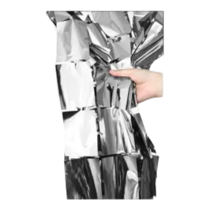 Glinsterend gordijn Zilvervierkant