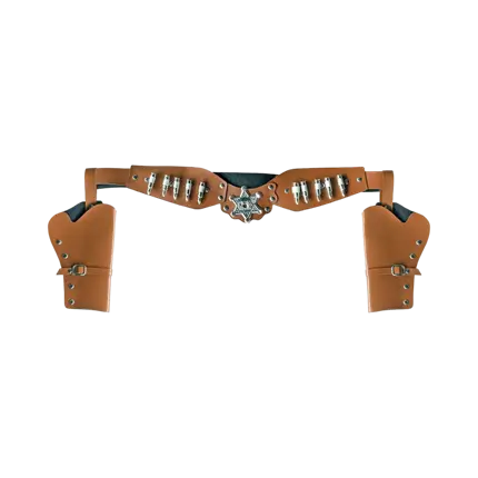 Dubbele cowboykoffer Sheriff - Bruin