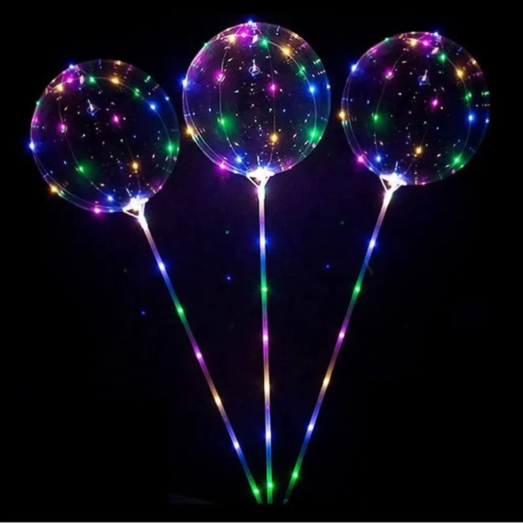 LED bubbelbal 40cm (steel + voet)