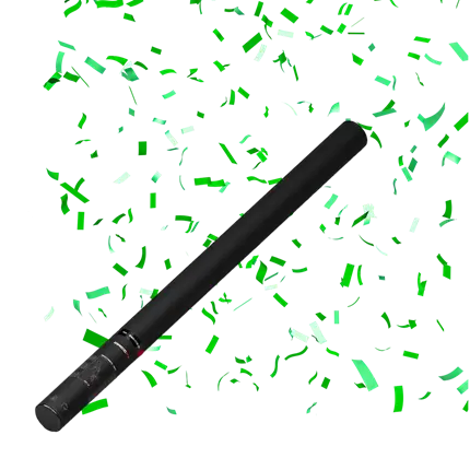 Groen handmatig confetti kanon 80cm