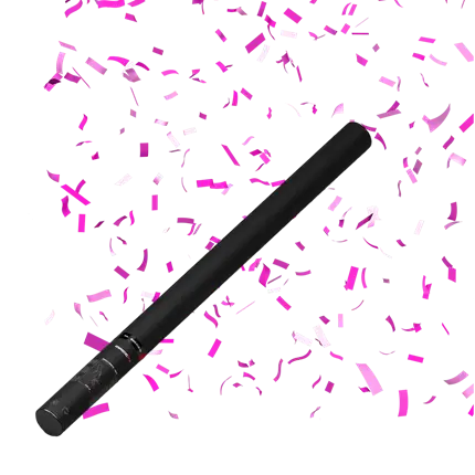 Roze handmatig confetti kanon 80cm