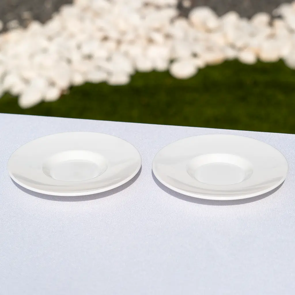 Witte koffieschotel ø 10,5cm - Set van 6