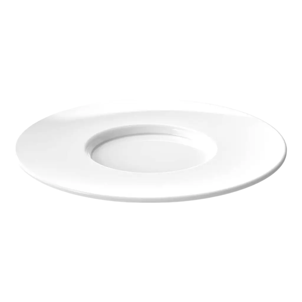 Witte dubbele espresso onderzetter ø 13cm - Set van 6