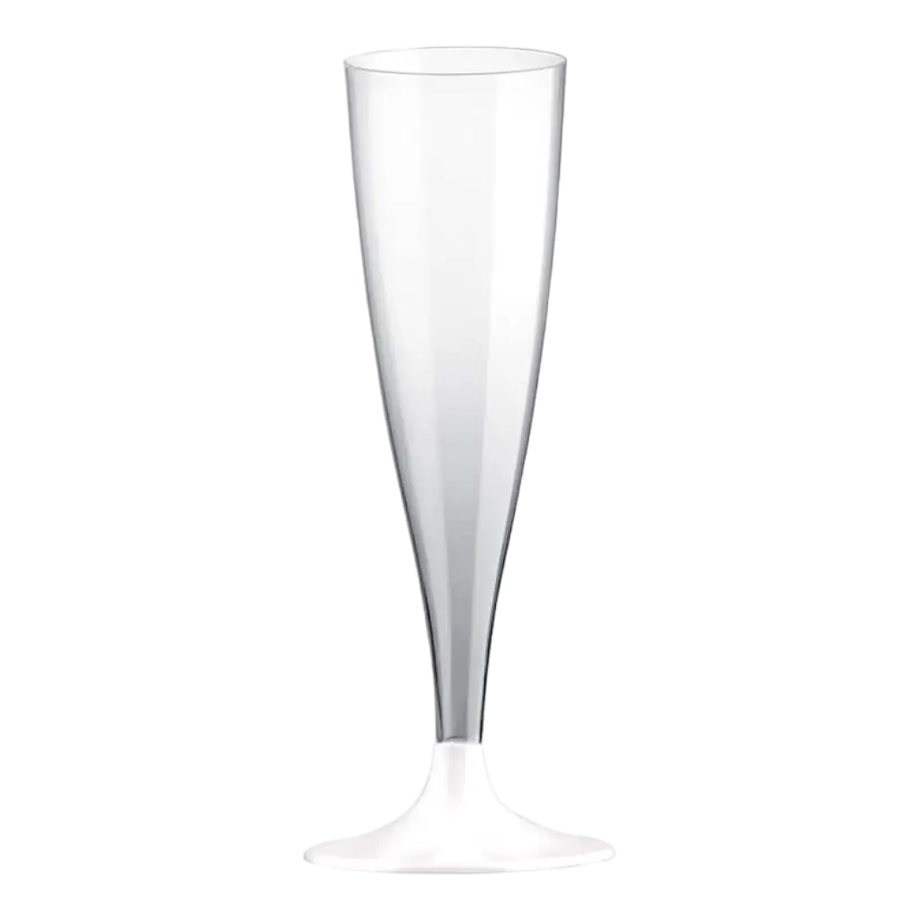 Transparante witte champagneglasfles 14cl - Set van 6