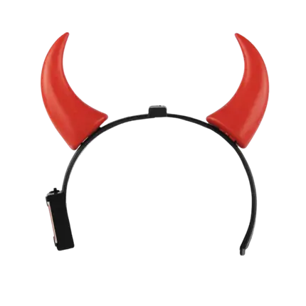 Duivelshoorntjes Haarband Rood Lichtgevend