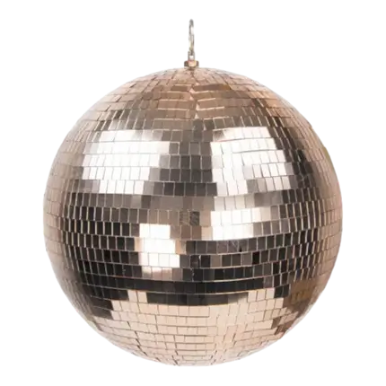 Disco Gefacetteerde Bal Roségoud - 20cm