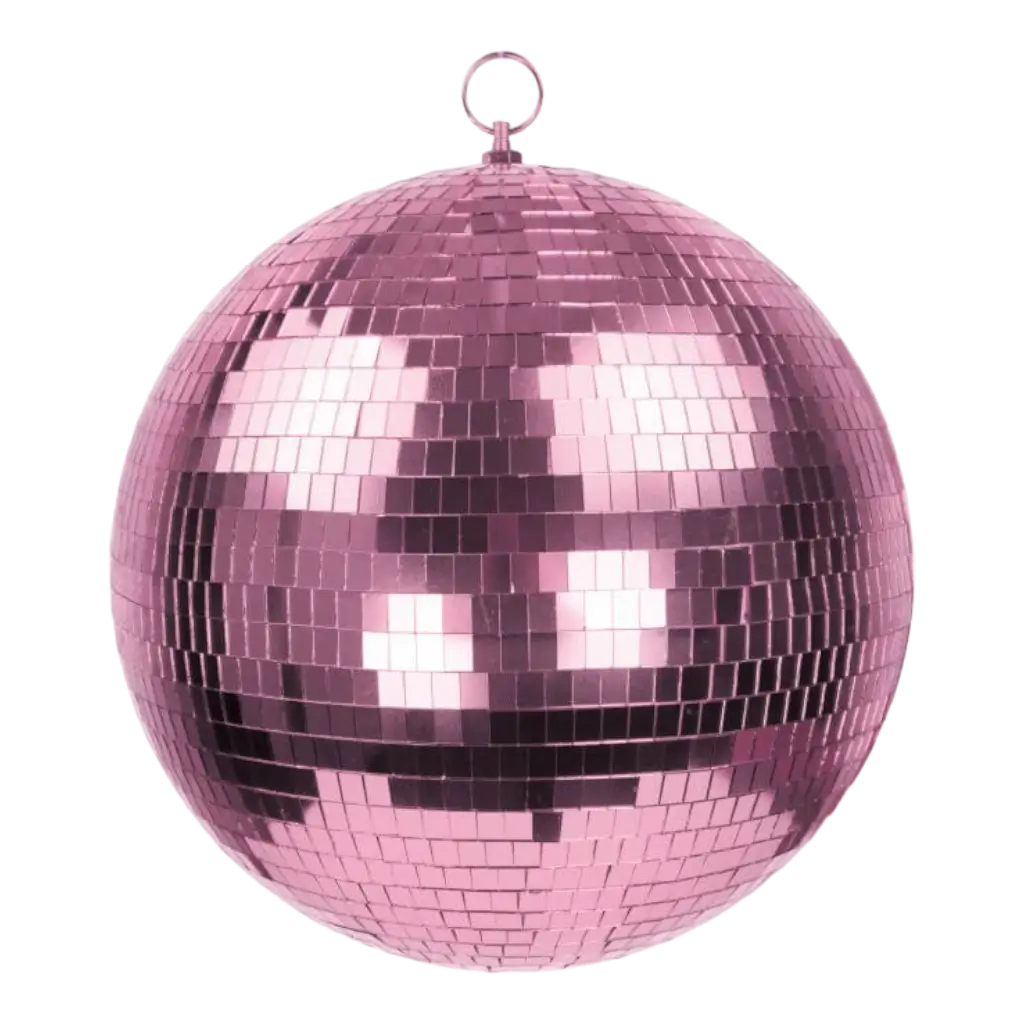 Disco Roze Gezichtsbal - 30cm