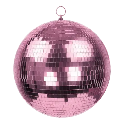 Disco Roze Gezichtsbal - 30cm