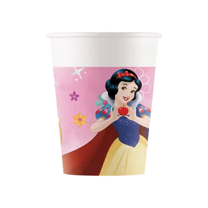 Disney prinsessen papieren beker - 25cl - Set van 8