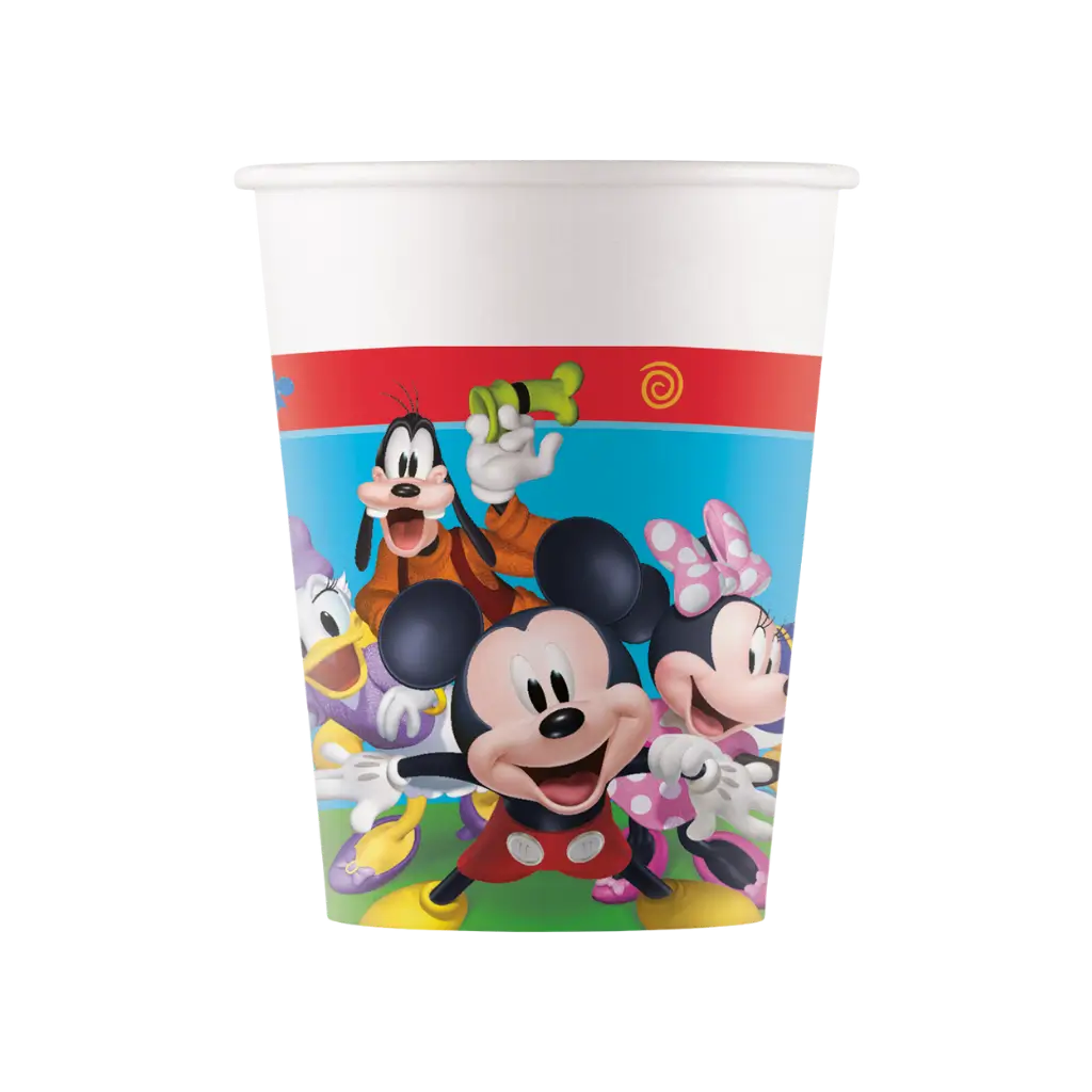 Papieren Mickey Mouse-beker - 25cl - Set van 8