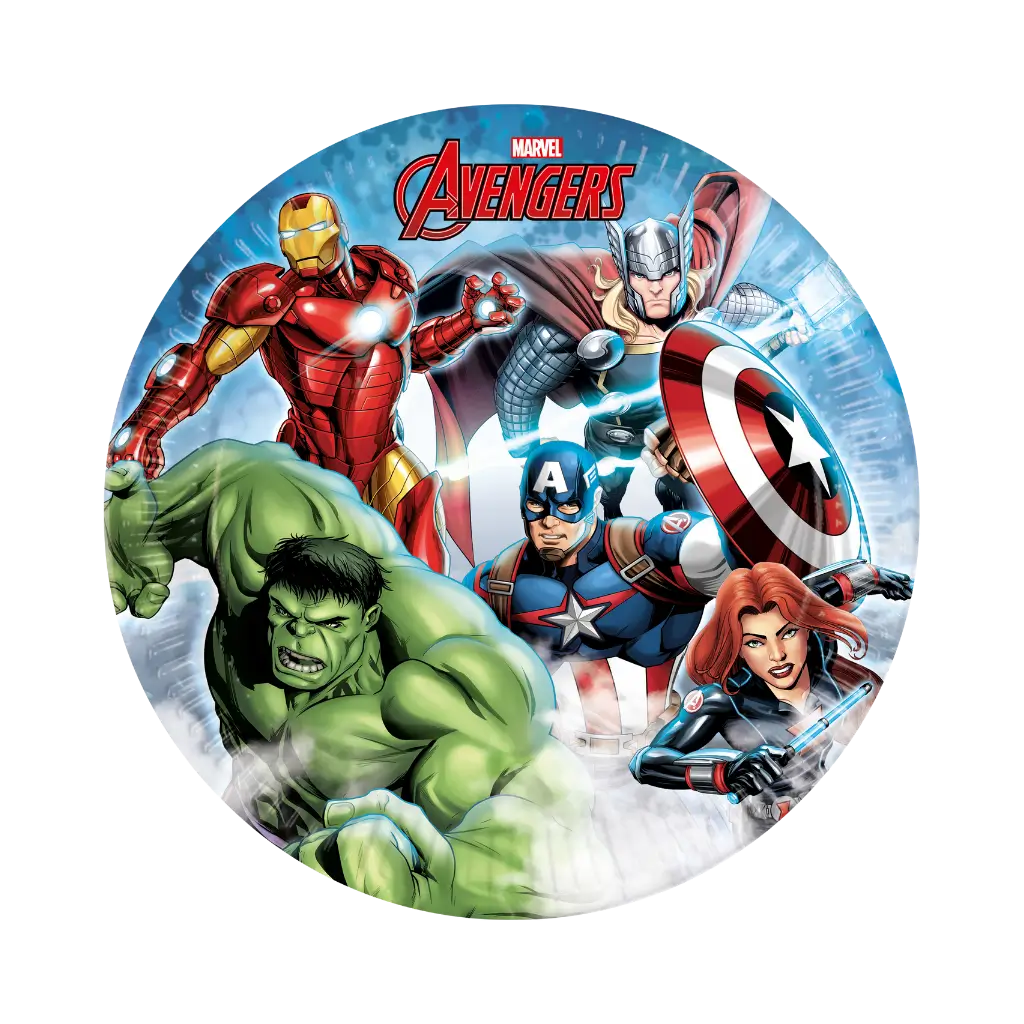 Avengers papieren bord ø23cm - Set van 8