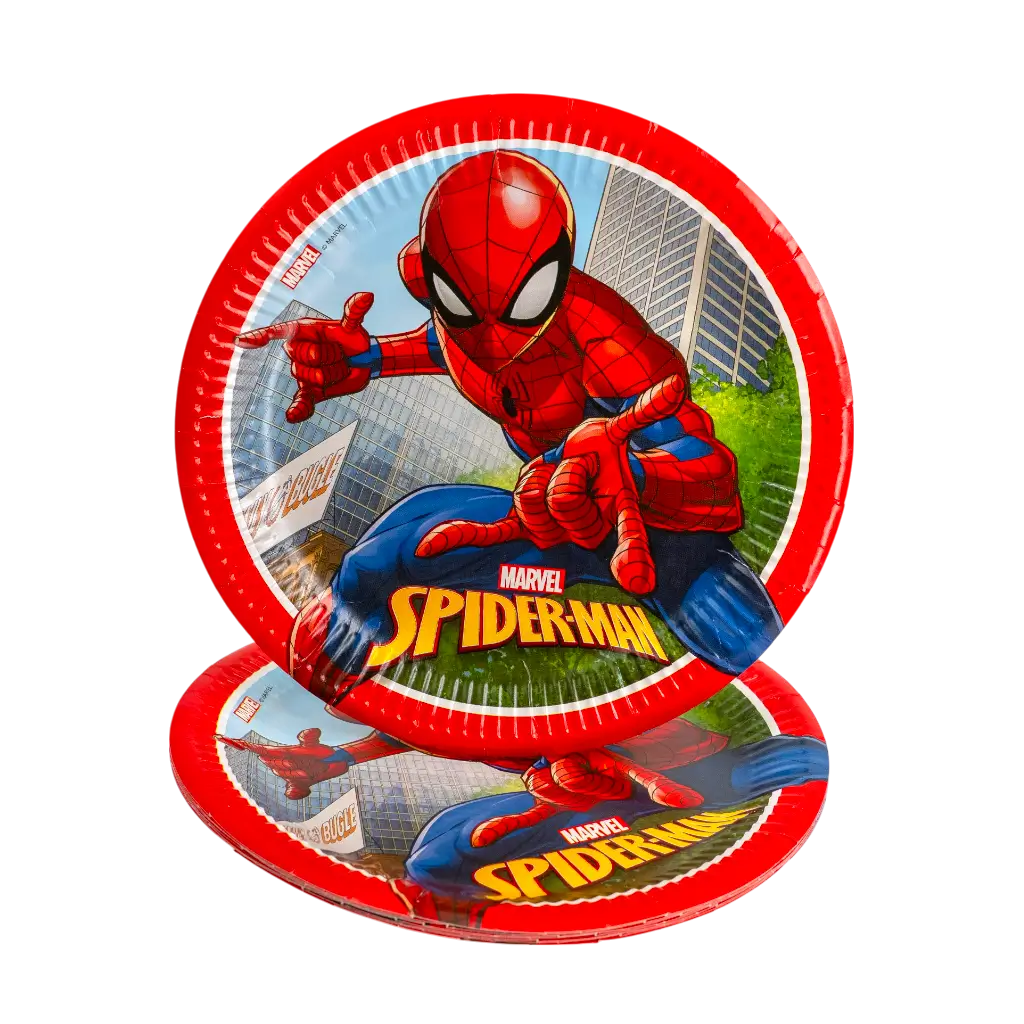 Spiderman papieren bord ø23cm - Set van 8