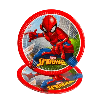 Spiderman papieren bord ø23cm - Set van 8