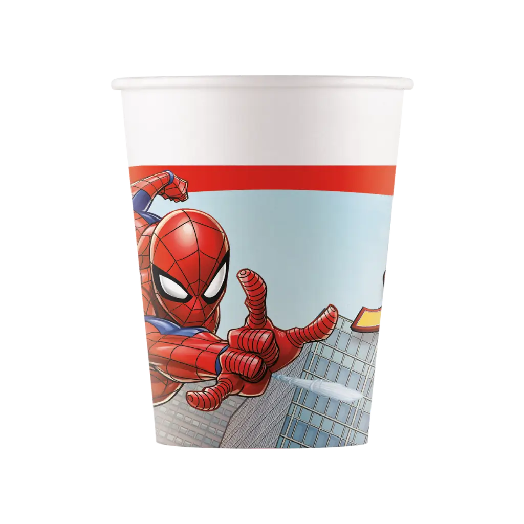 Spiderman papieren beker - 25cl - Set van 8