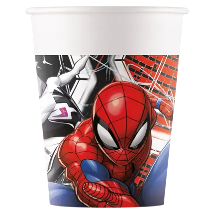 Spiderman papieren beker - 25cl - Set van 8