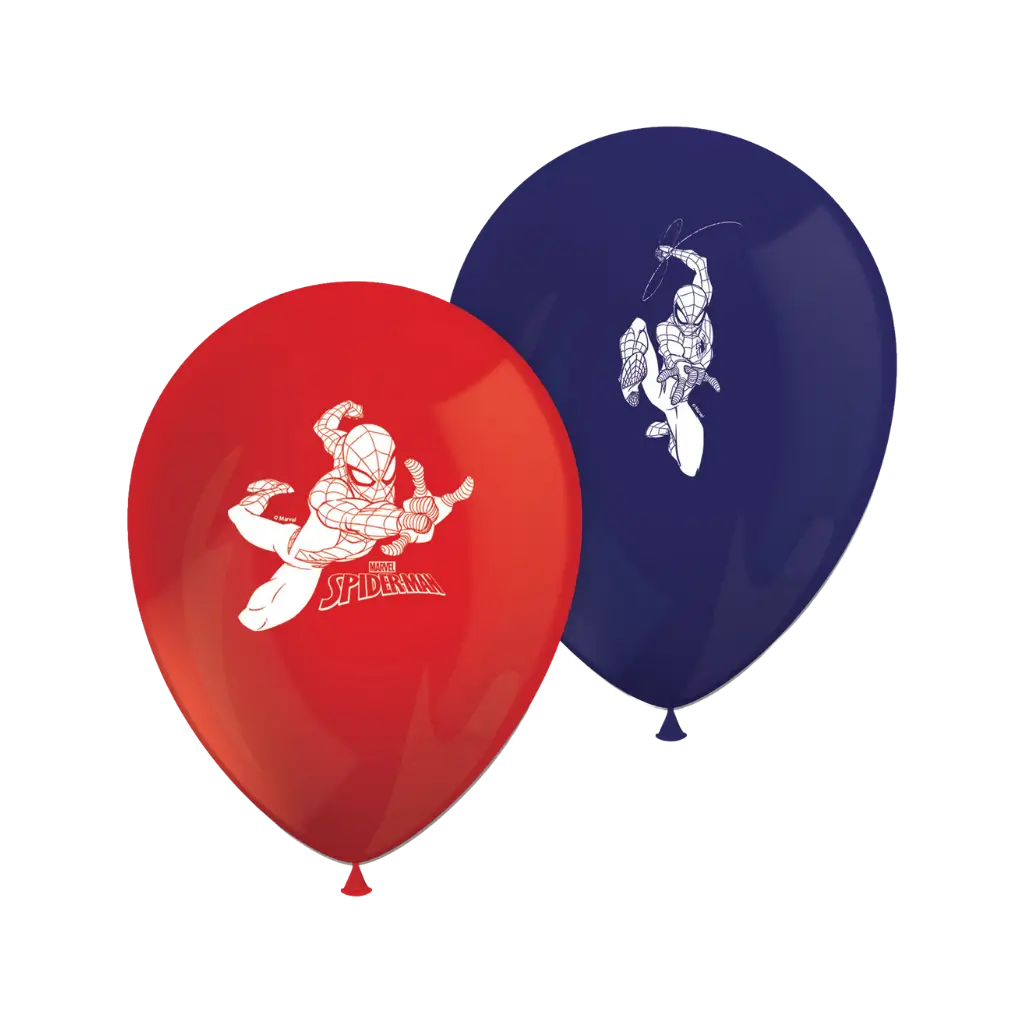 Spiderman ballon - set van 8