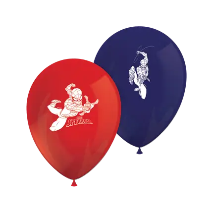 Spiderman ballon - set van 8