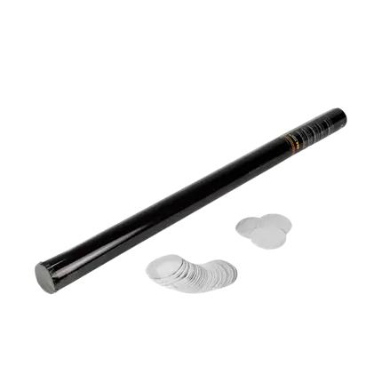 80cm Handmatig Rond Confetti Kanon - Wit