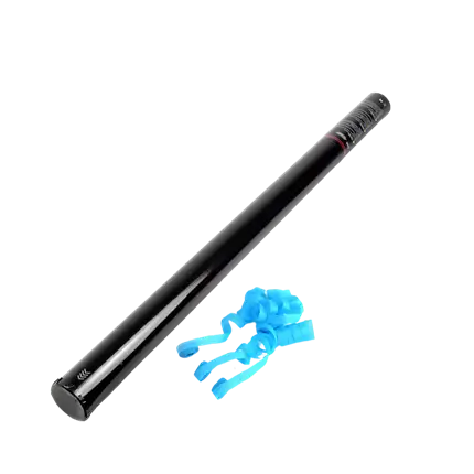 Handmatig Streamer confetti kanon 80cm - Blauw