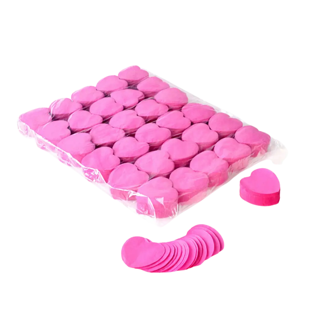 Harten confetti zak 1KG - Roze