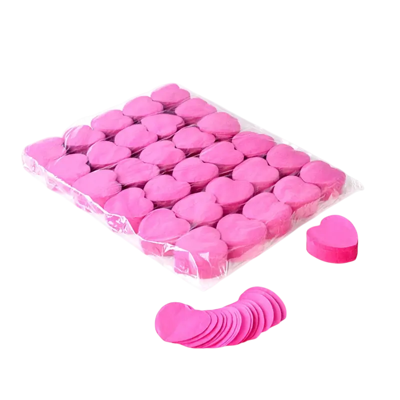 Harten confetti zak 1KG - Roze