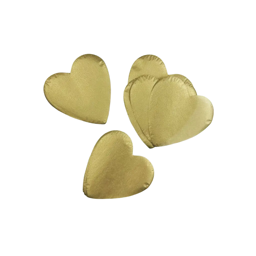 100% biologisch afbreekbare zak metallic hart confetti 1KG - Goud