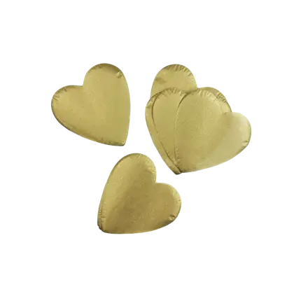 100% biologisch afbreekbare zak metallic hart confetti 1KG - Goud